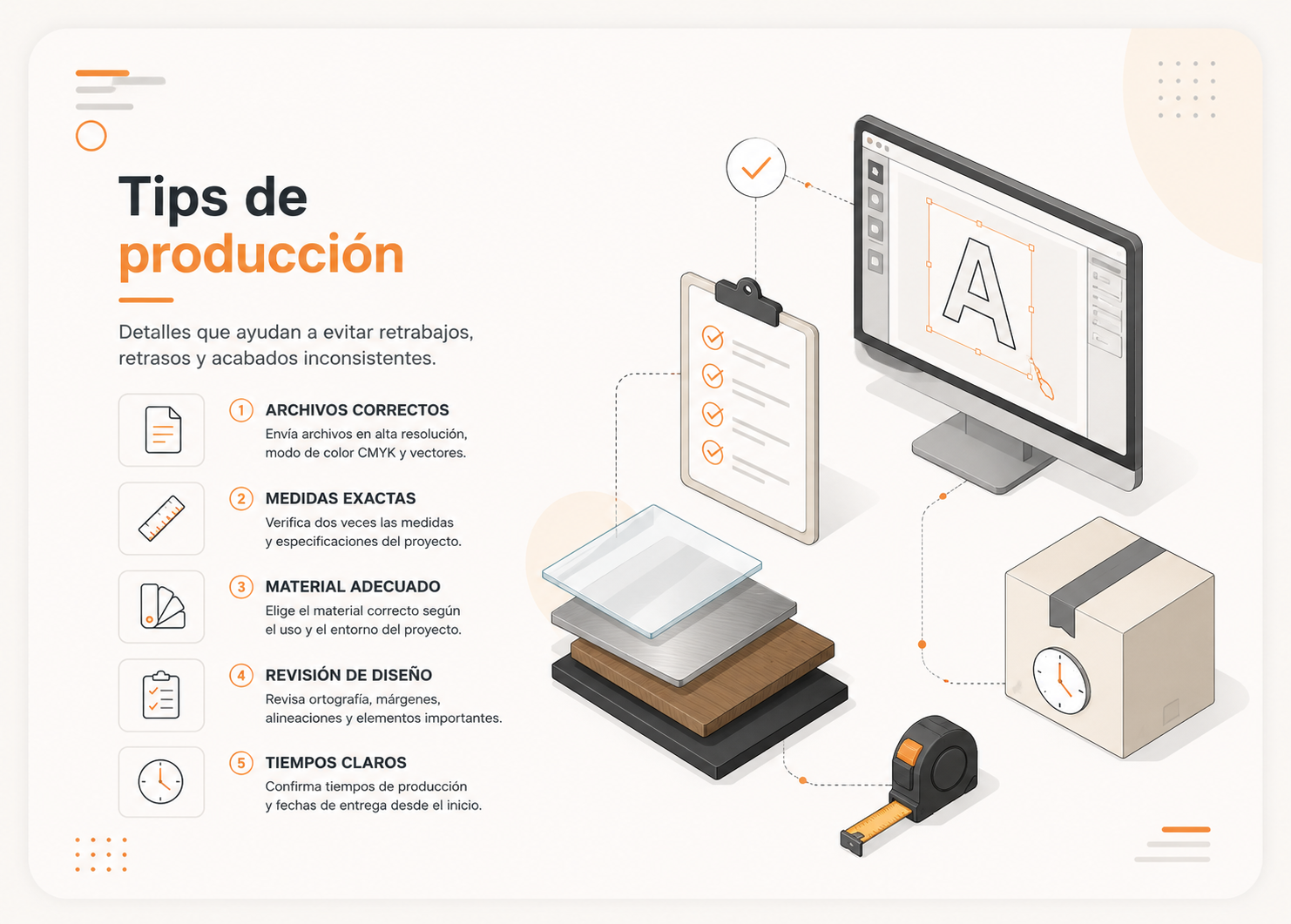 Producción de señalética iluminada